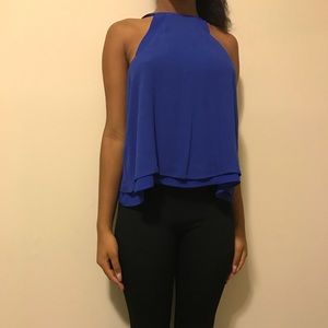 Appropriate blue versatile blouse